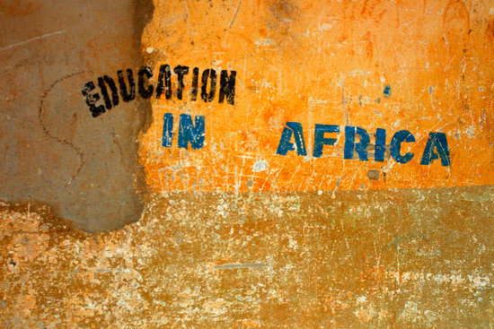 Education in Africa sign