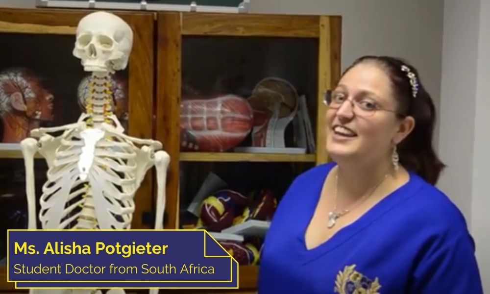 South African student doctor, Ms. Alisha Potgieter