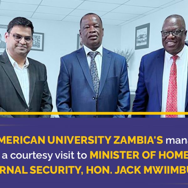 Texila American University Zambia's Management Pays Courtesy Visit on Hon. Jack Mwiimbu, Minister of Home Affairs and Internal Security