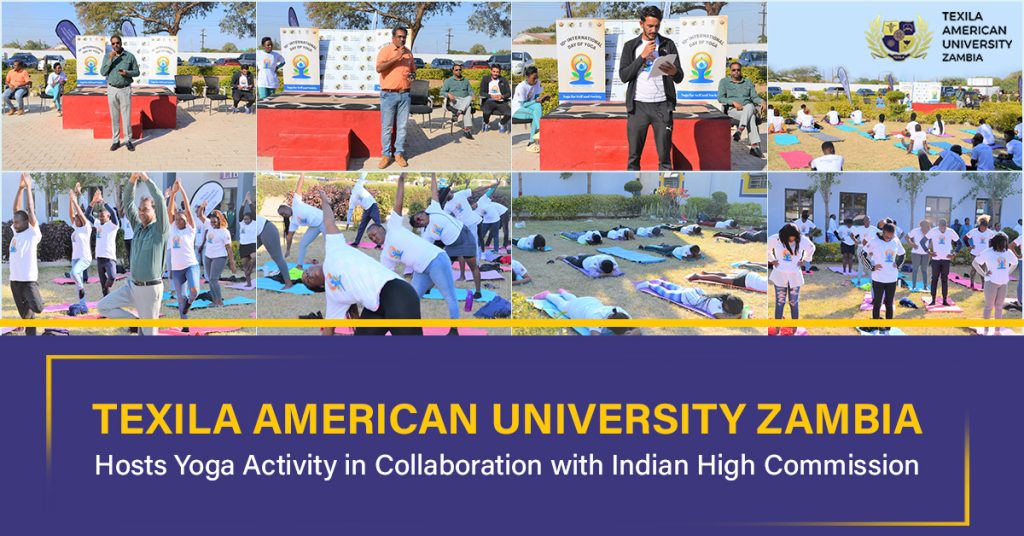 Texila american university zambia yoga activity