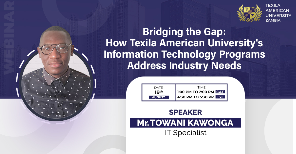 oin Texila American University's Webinar on Bridging the Gap in IT Education