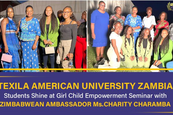 Texila American University Zambia Students Shine at Girl Child Empowerment Seminar