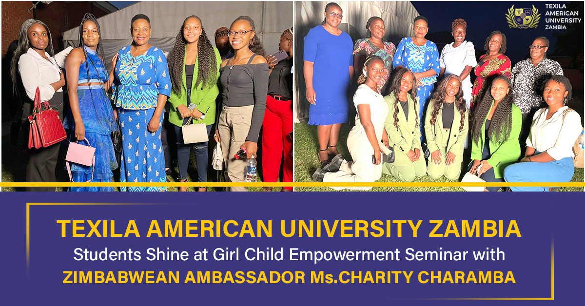 Texila American University Zambia Students Shine at Girl Child Empowerment Seminar