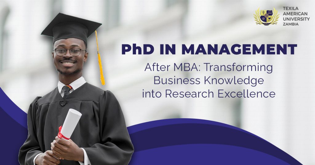 phd in management after mba